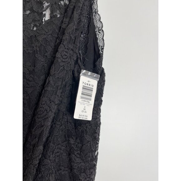Torrid NWT Black Hi Neck Lace Bodysuit Size 3 /‎ 3X - Picture 12 of 13